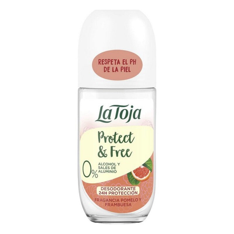 Roll-On Deodorant Protect & Free La Toja Framboos Grapefruit (50 ml)