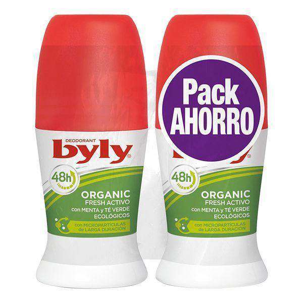 Roll-On Deodorant Organic Extra Fresh Activo Byly (2 uds) - Lindkart