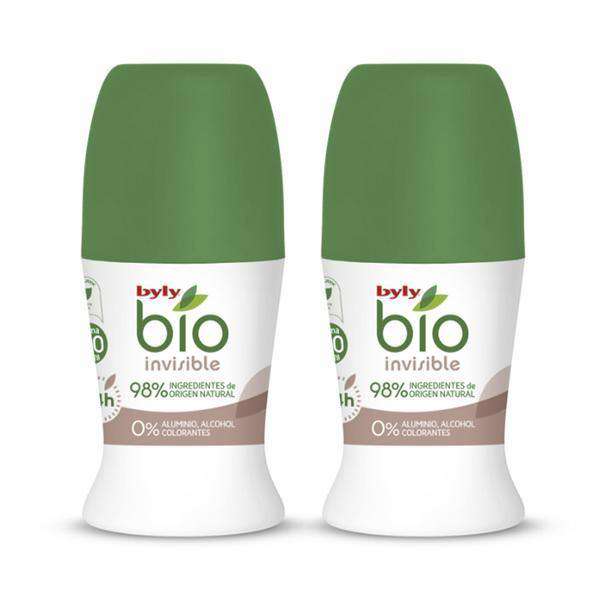 Roll-On Deodorant BIO NATURAL 0% INVISIBLE Byly (2 pcs) - Lindkart