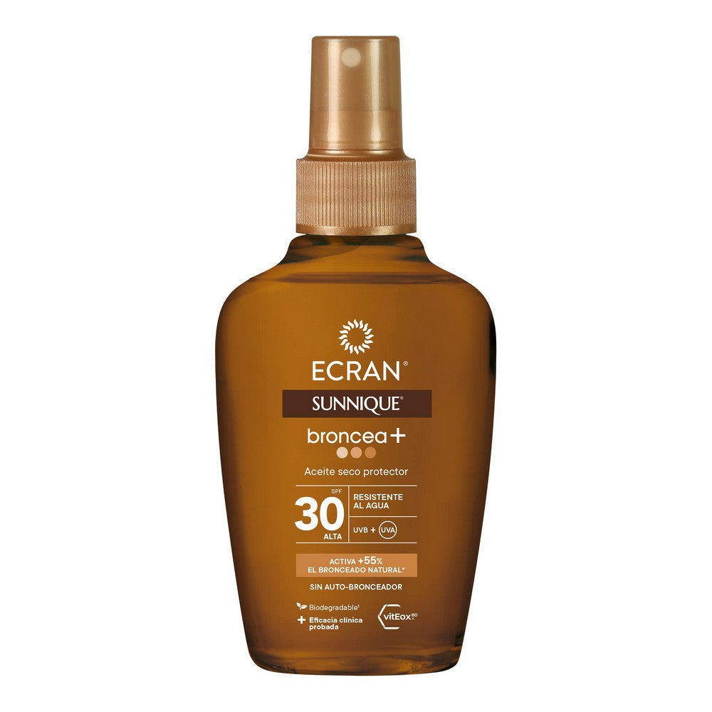 Ecran Sunnique Broncea+ SPF 30 Sunscreen Oil