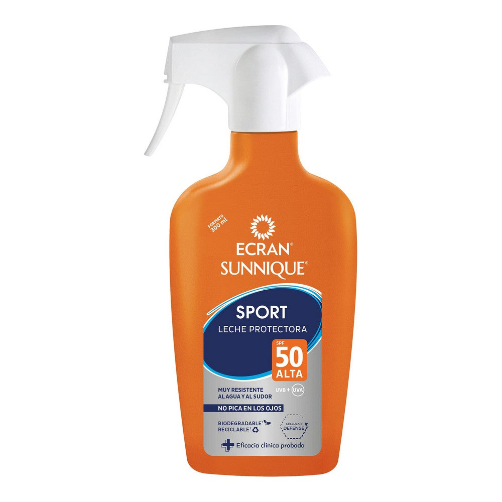 Zonnebrandspray voor het lichaam Ecran Sunnique Sport Sun Milk Spf 50 (300 ml)