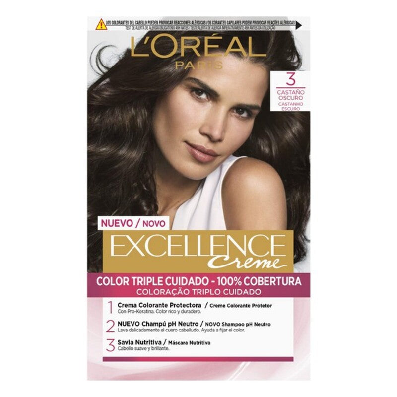 Permanente kleurstof Excellence L'Oreal Make-up Donkerbruin