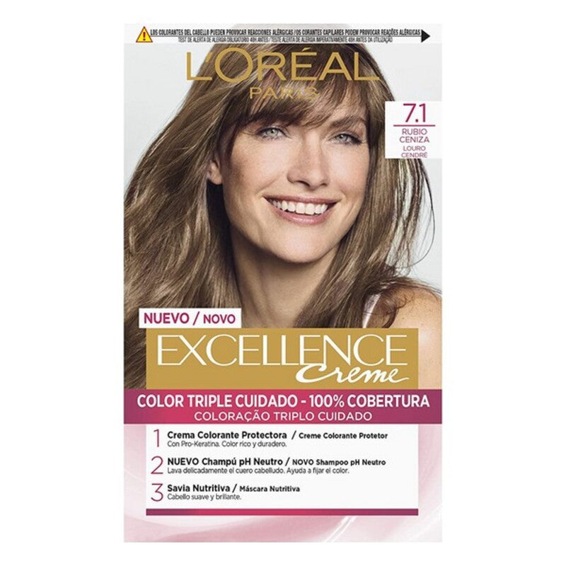 Permanente Dye Excellence L'Oreal Make Up Asblond Nº 7,1