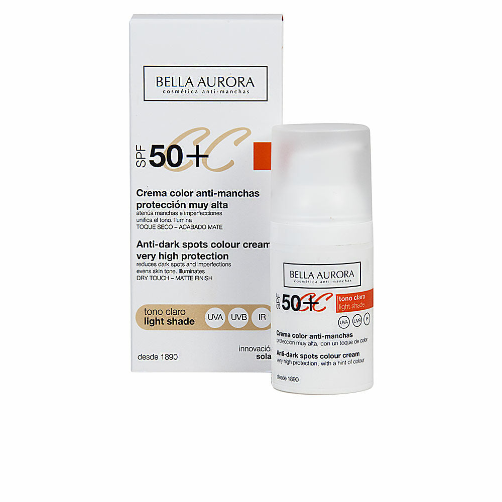 Anti-Brown Spot Cream Bella Aurora CC Cream Spf 50+ Light Tone (30 ml)