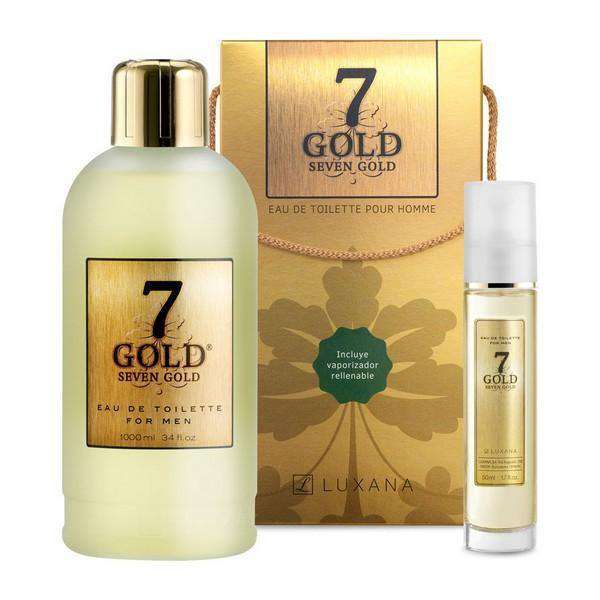 Men's Perfume Set Seven Gold Luxana (2 pcs) - Lindkart