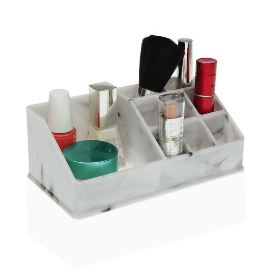 Organisateur de maquillage Versa Marble polystyrène (9,3 x 6,7 x 17 cm)