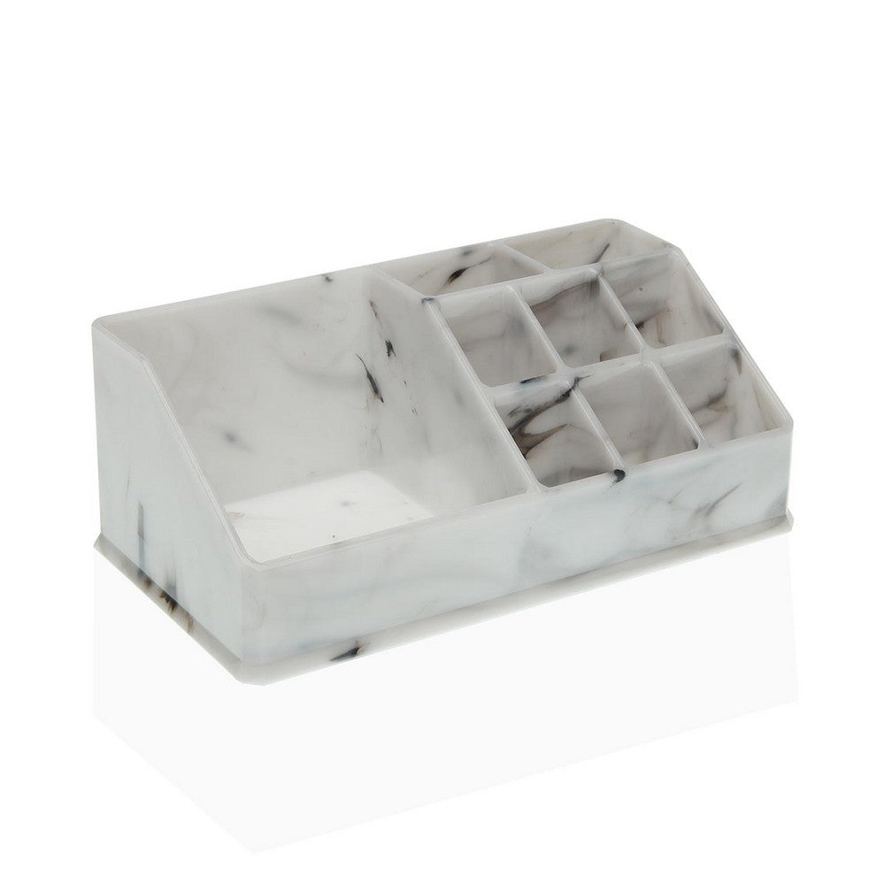 Organisateur de maquillage Versa Marble polystyrène (9,3 x 6,7 x 17 cm)