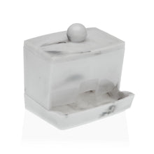Load image into Gallery viewer, Organiser Versa Marble Cotton Buds polystyrene (6,5 x 9 x 9 cm)
