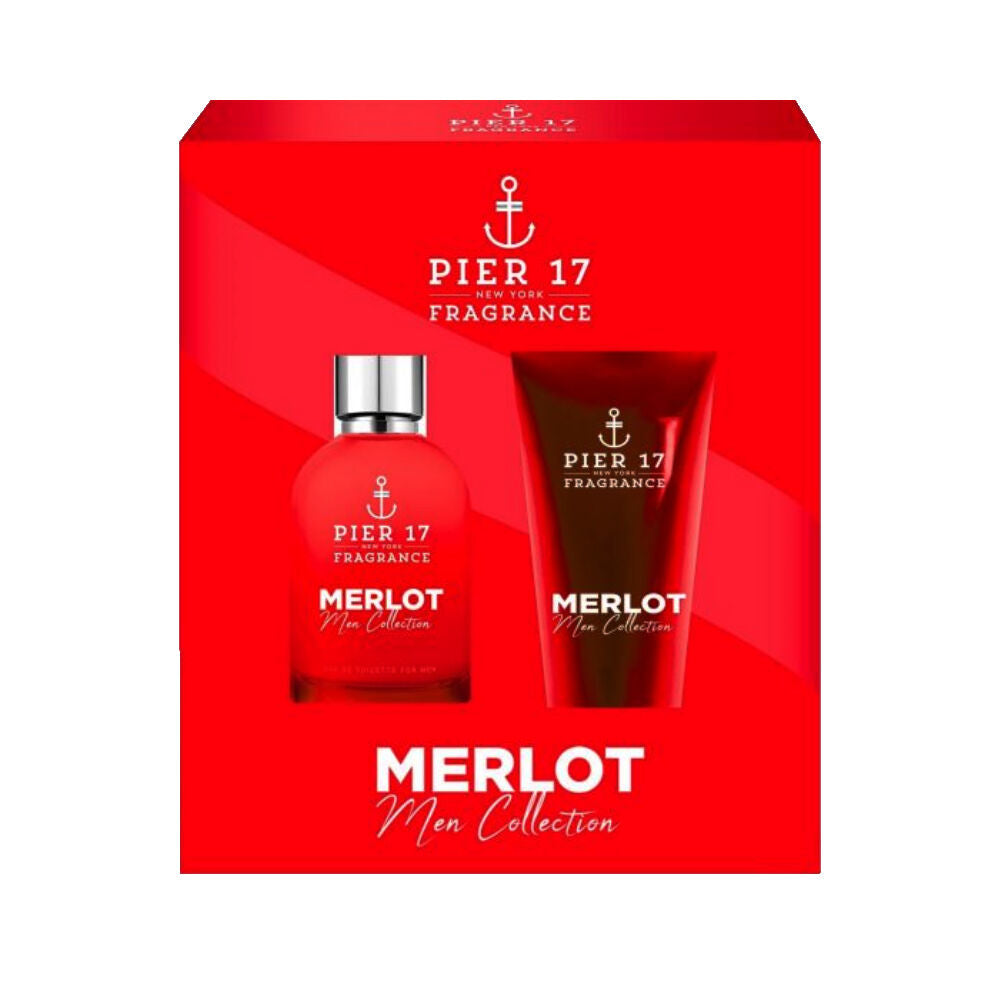 Parfumset voor heren Pier 17 Merlot (2 stuks)