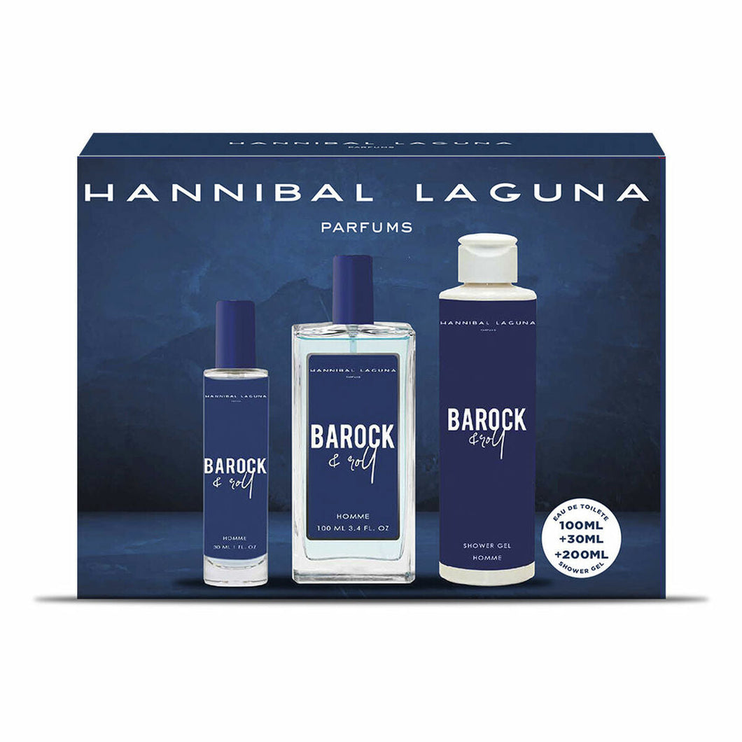 Men's Perfume Set Hannibal Laguna Barock & Roll 3 Pieces