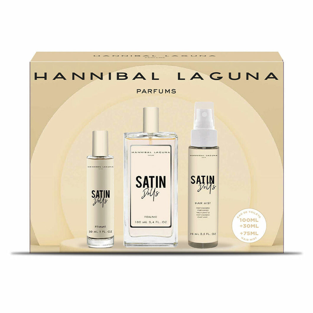 Women's Perfume Set Hannibal Laguna Satin Dolls 3 Pieces