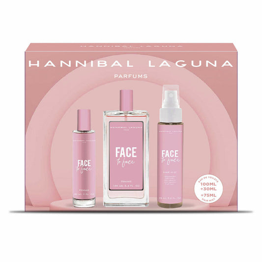 Damesparfumset Hannibal Laguna Face to Face 3 stuks