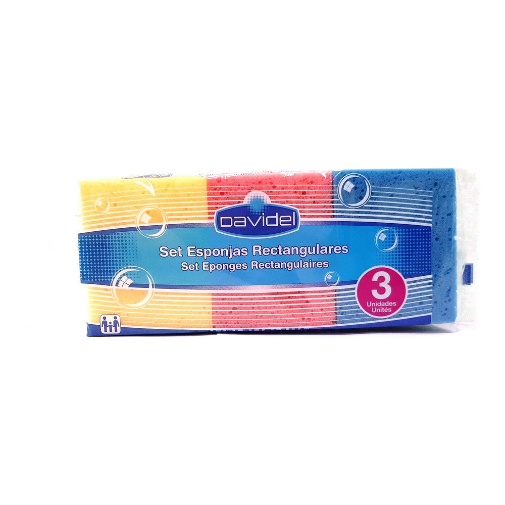 Body Sponge Davidel Rectangular (3 uds)