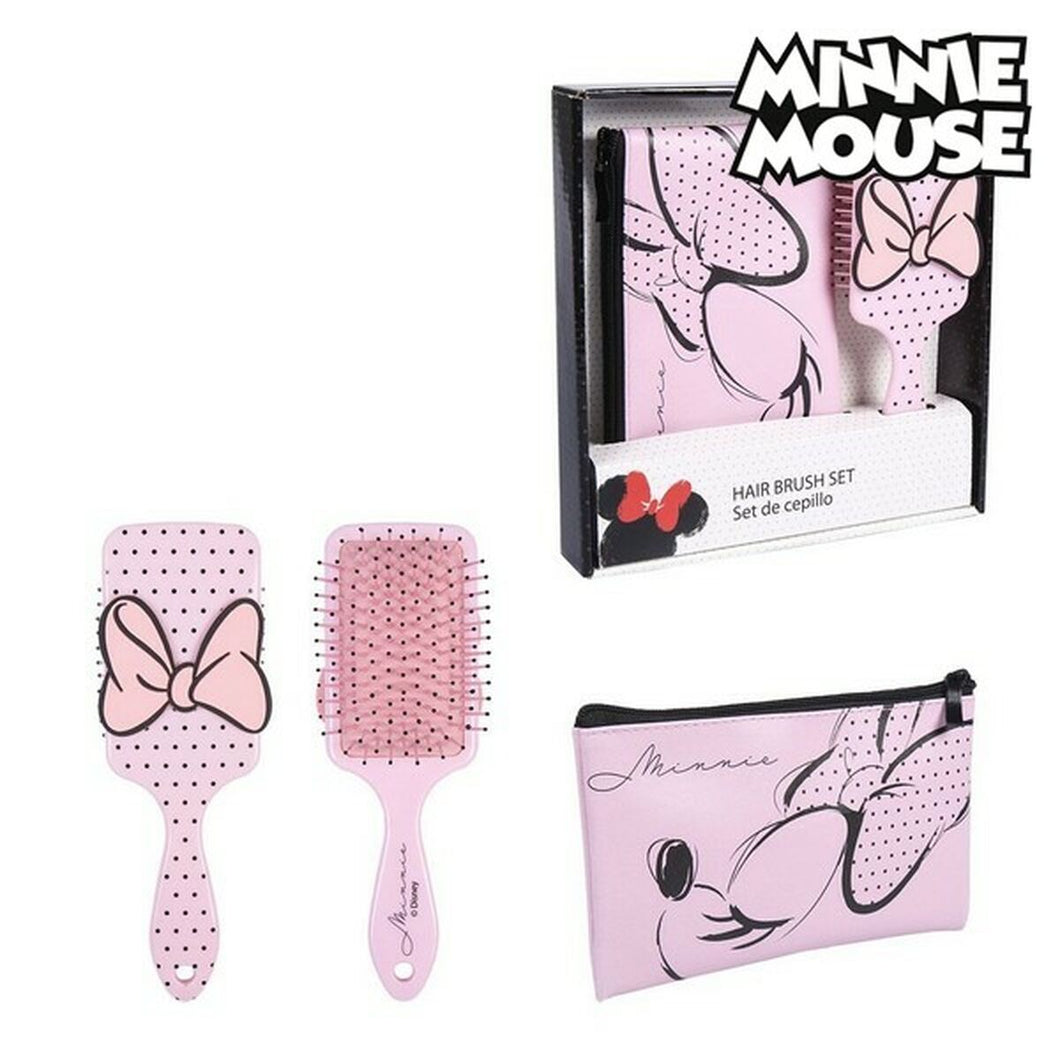 Cadeauset Minnie Mouse Toilettas Hairstyle Roze (2 stuks)