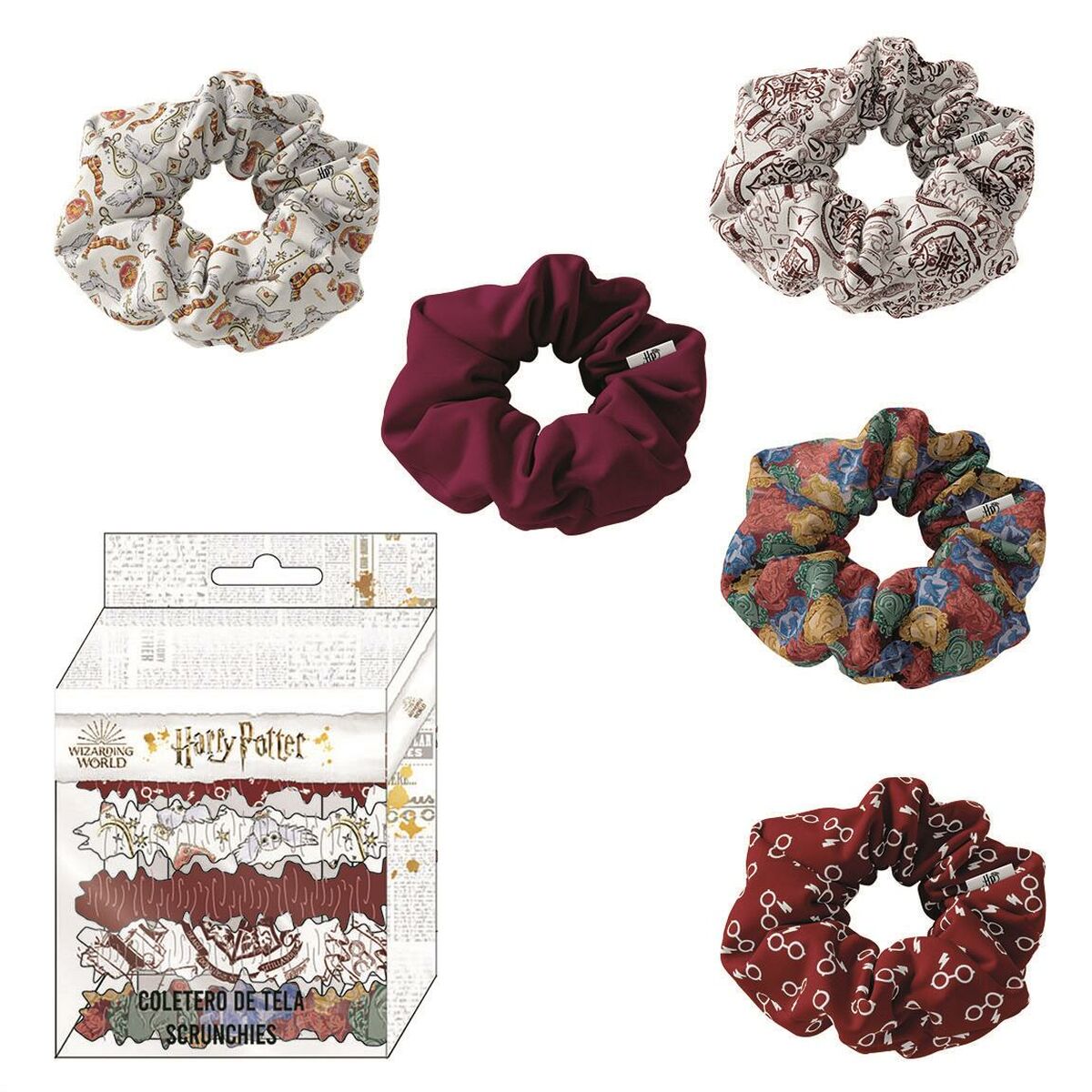 Élastiques à cheveux Harry Potter 6 Unités Multicolore