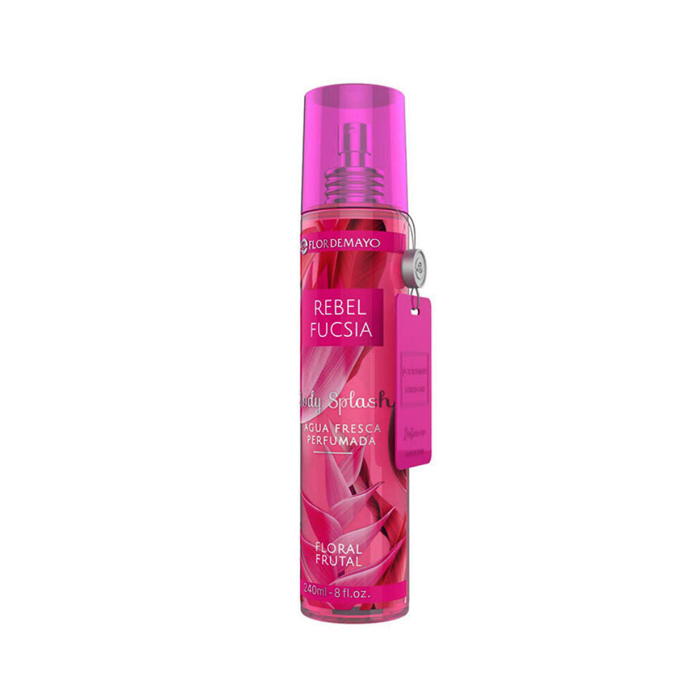 Body Mist Flor de Mayo Body Splash Rebel Fucsia Floral and fruity (240 ml)