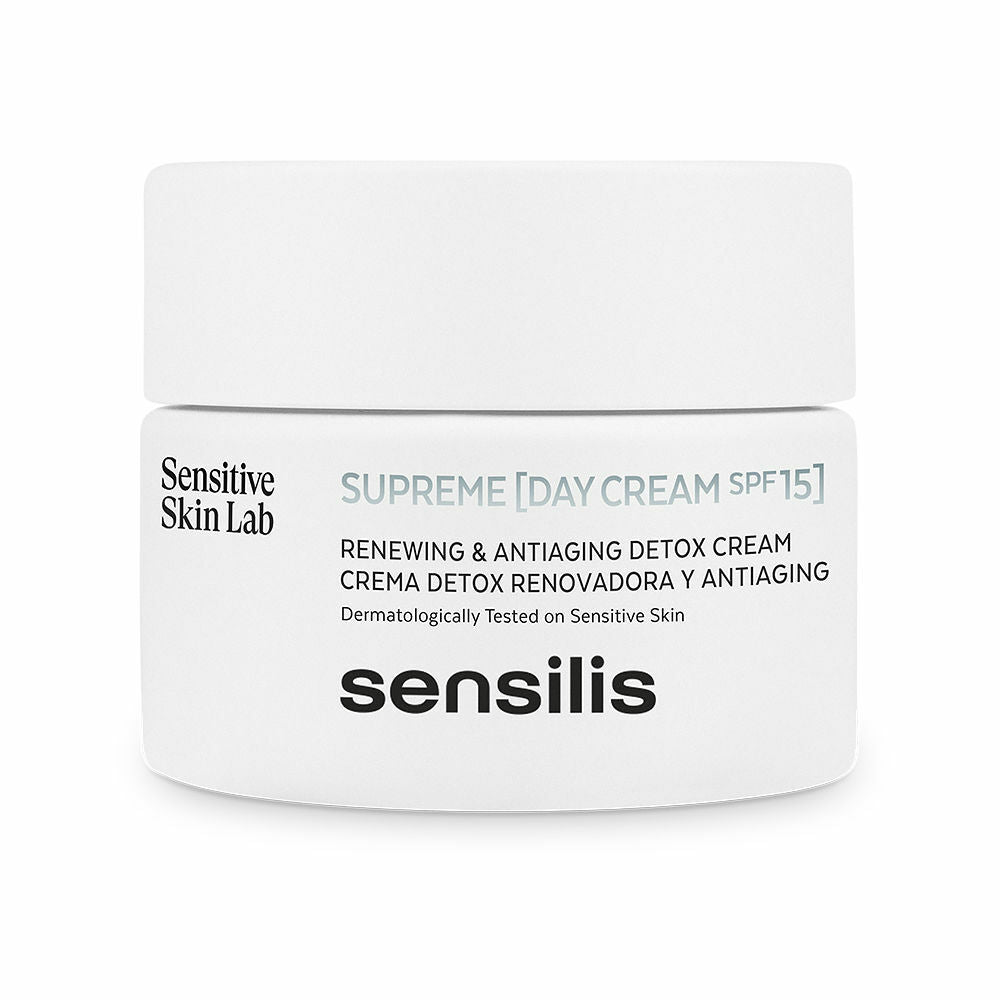 Anti-verouderingscrème voor overdag Sensilis Supreme Detox Renew Spf 15+ (50 ml)