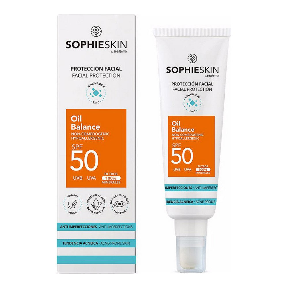 Crème Solaire Sophieskin Traitement Peau Acné Spf 50 (50 ml)
