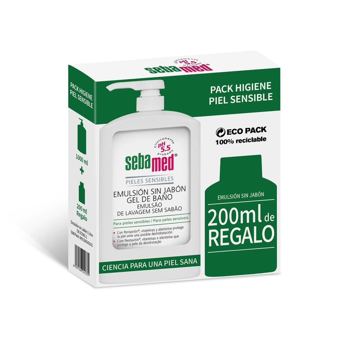 Set d'hygiène Sebamed Diary Bath Lotion sans savon (2 pcs)