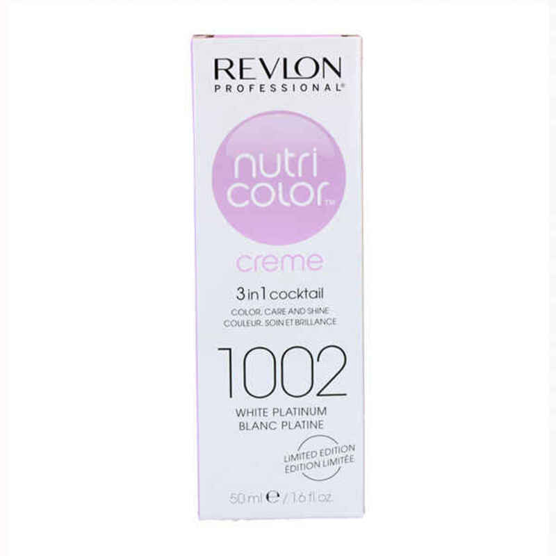 Permanente Kleurstof Nutri Color Revlon 1002 wit, zilver (50 ml)