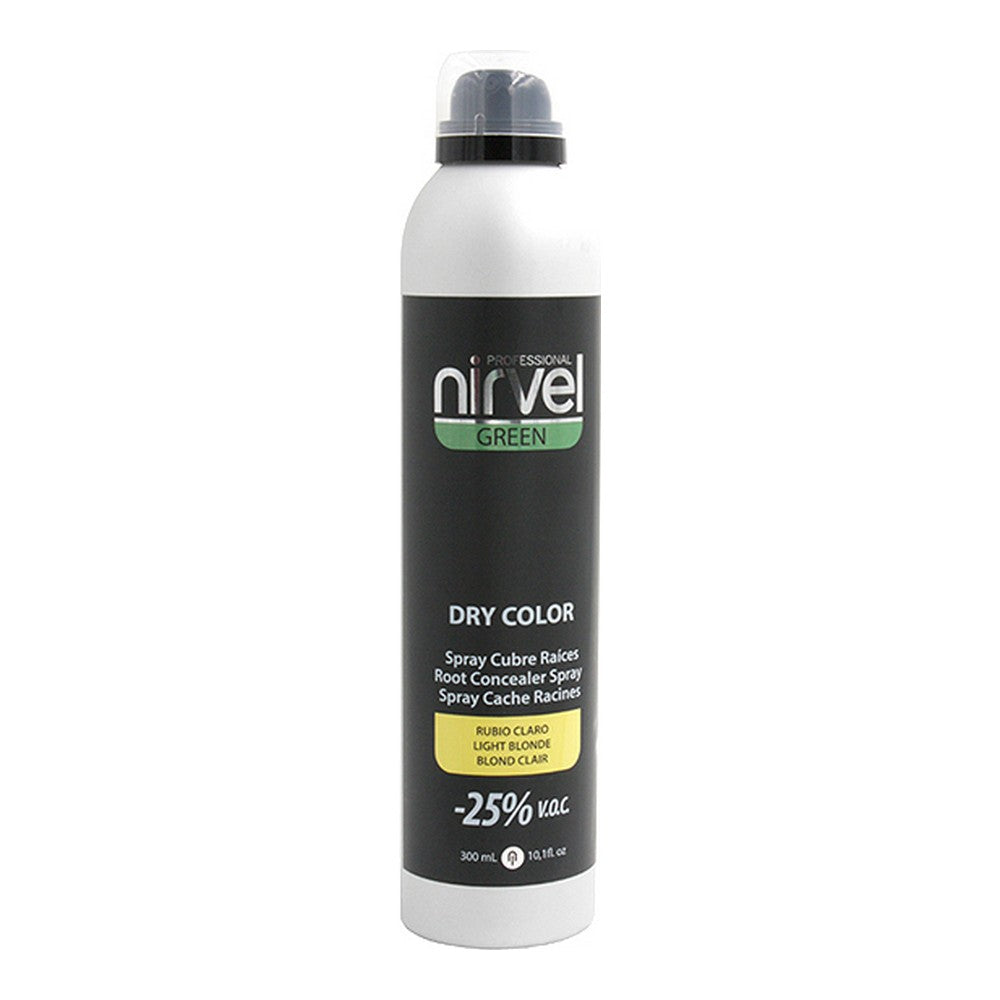Spray cubriente para cabello gris Color seco verde Nirvel Rubio claro