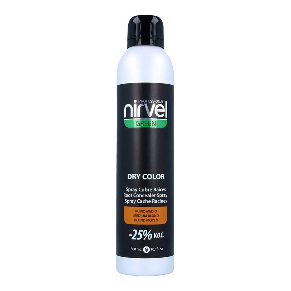 Cover Up Spray voor Grijs Haar Groene Droge Kleur Nirvel Medium Blond (300 ml)
