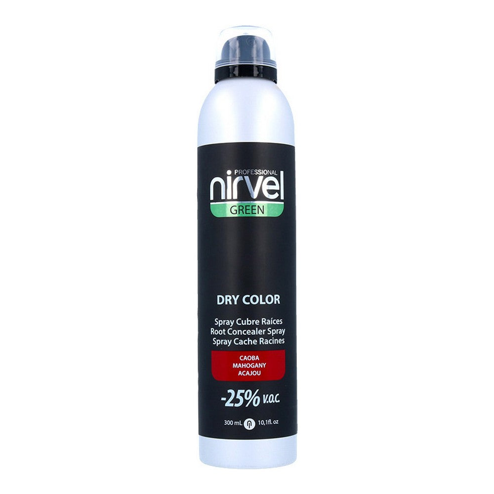 Cover Up Spray pour Cheveux Gris Couleur Sèche Verte Nirvel Acajou (300 ml)