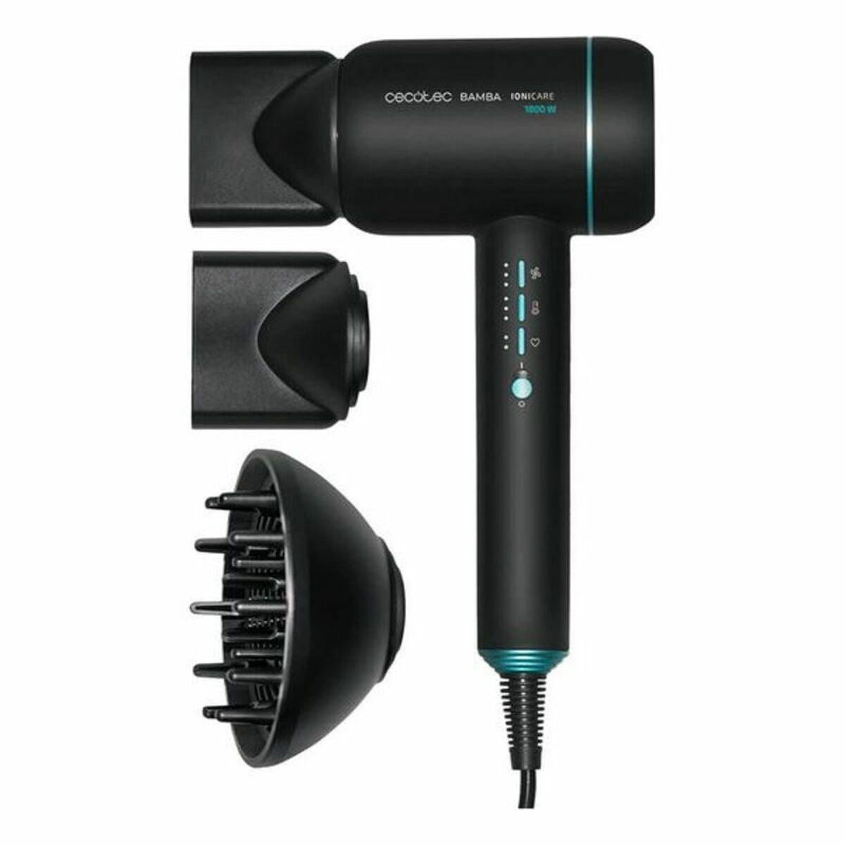 Sèche-cheveux Cecotec Bamba IoniCare 6000 Rockstar Ice 1800W noir