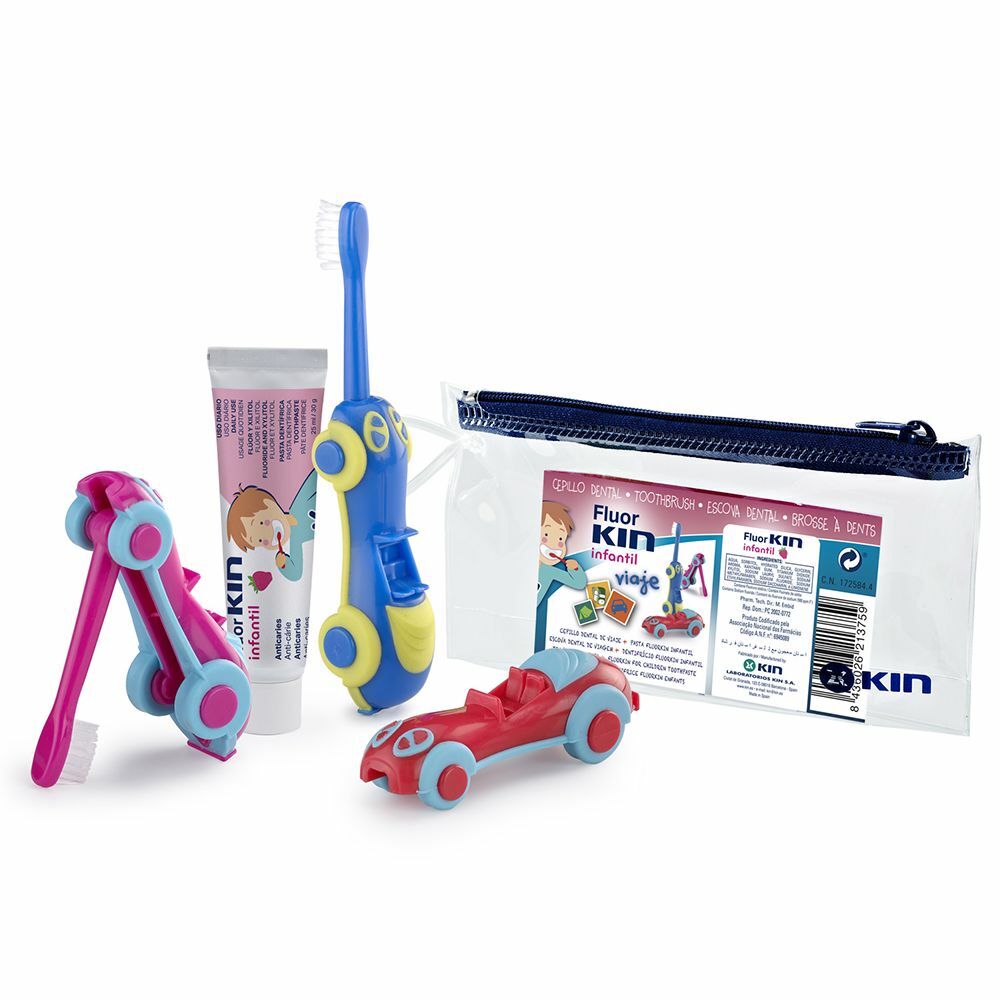 Set Oral Care for Kids Kin Fluorkin Car (3 Pièces)