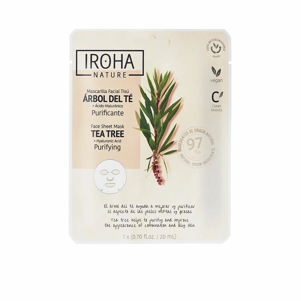 Masque Purifiant Iroha Nature Acide Hyaluronique Tea tree (20 ml)