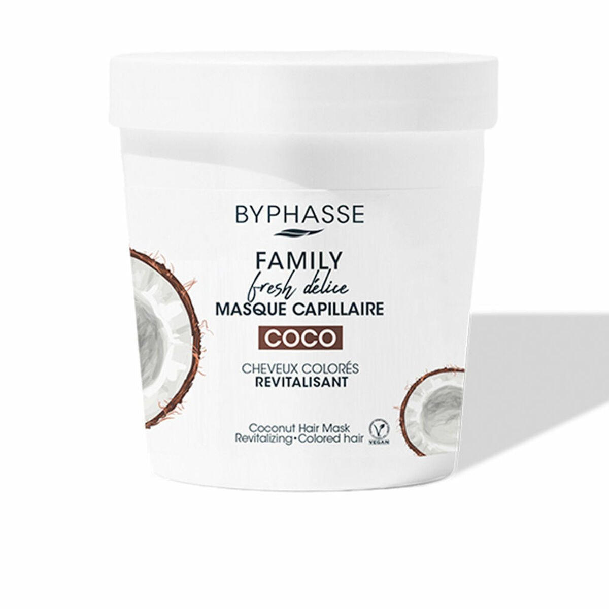 Revitalizing Mask Byphasse Family Fresh Delice Coconut Gekleurd haar (250 ml)