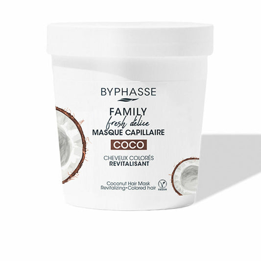 Revitalizing Mask Byphasse Family Fresh Delice Coconut Gekleurd haar (250 ml)