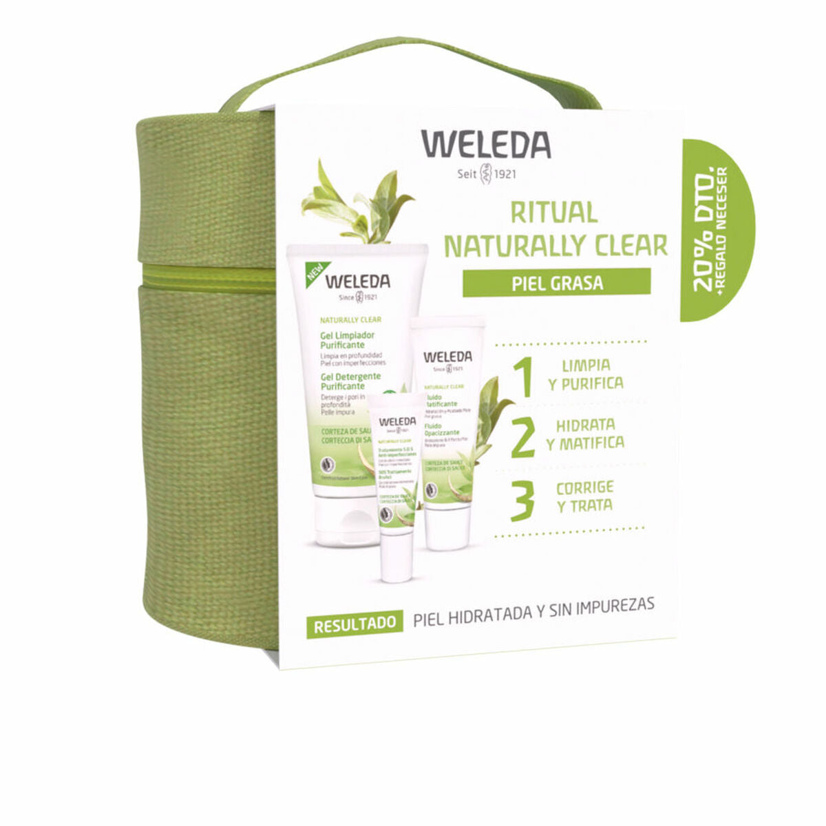 Cosmeticaset voor dames Weleda Ritual Naturally Clear (3 stuks)