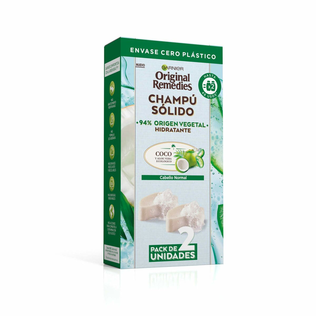 Shampoing Solide Garnier Original Remedies Noix de Coco Hydratant 2 Unités (60 g)