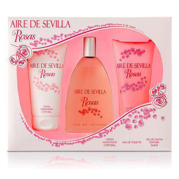 Women's Perfume Set Agua Rosas Aire Sevilla (3 pcs) - Lindkart