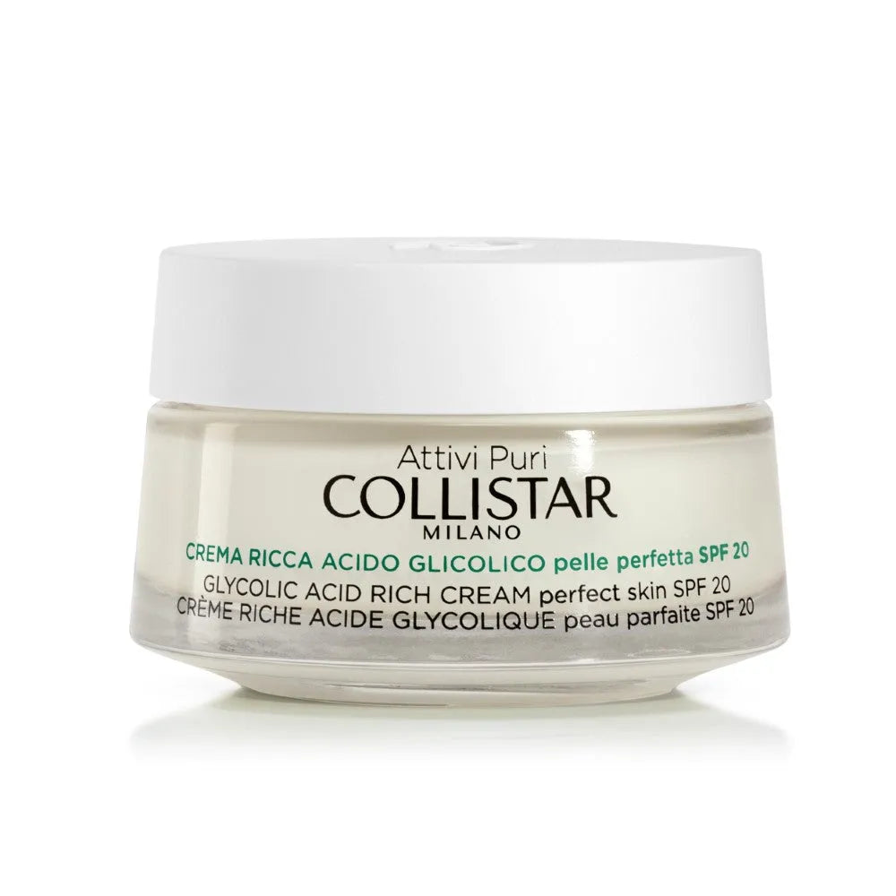 Nourishing Facial Cream Collistar Attivi Puri Spf 20 Glycolic acid (50 ml)