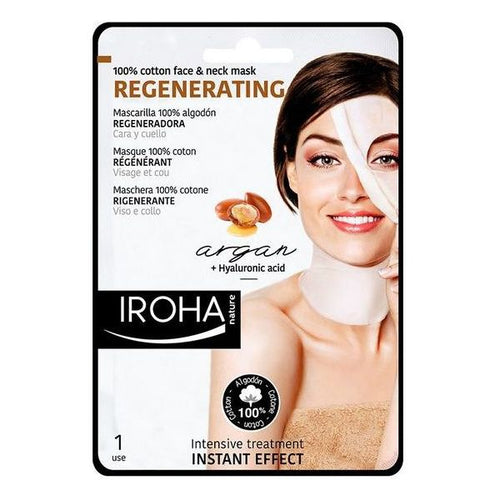 Cotton Face & Neck Mask with Argan Oil Iroha Nature - Lindkart