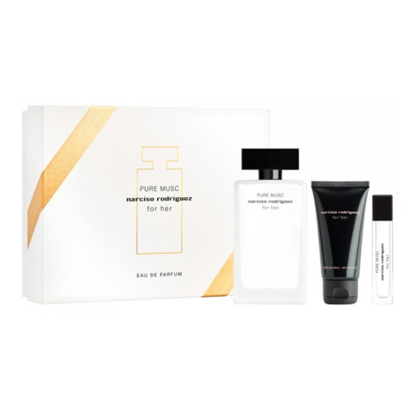 WOMEN'S PERFUME SET NARCISO RODRIGUEZ PURE MUSC FOR HER (3 PIECES)